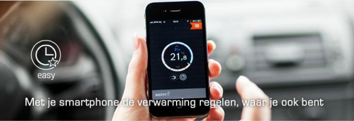 smartphone bediening slimste thermostaat moduline easy